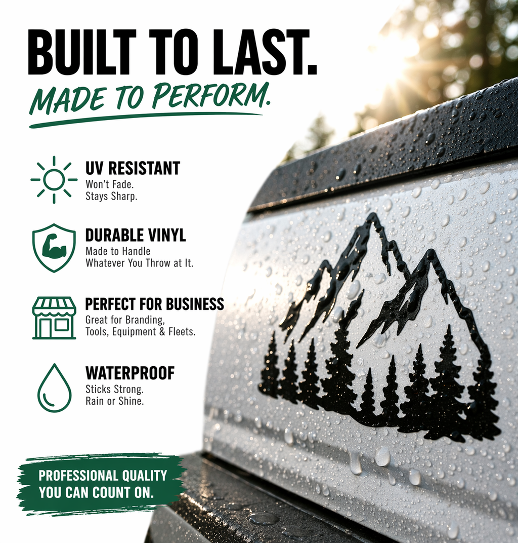 5 In Die Cut Vinyl Decal Bulk Pack